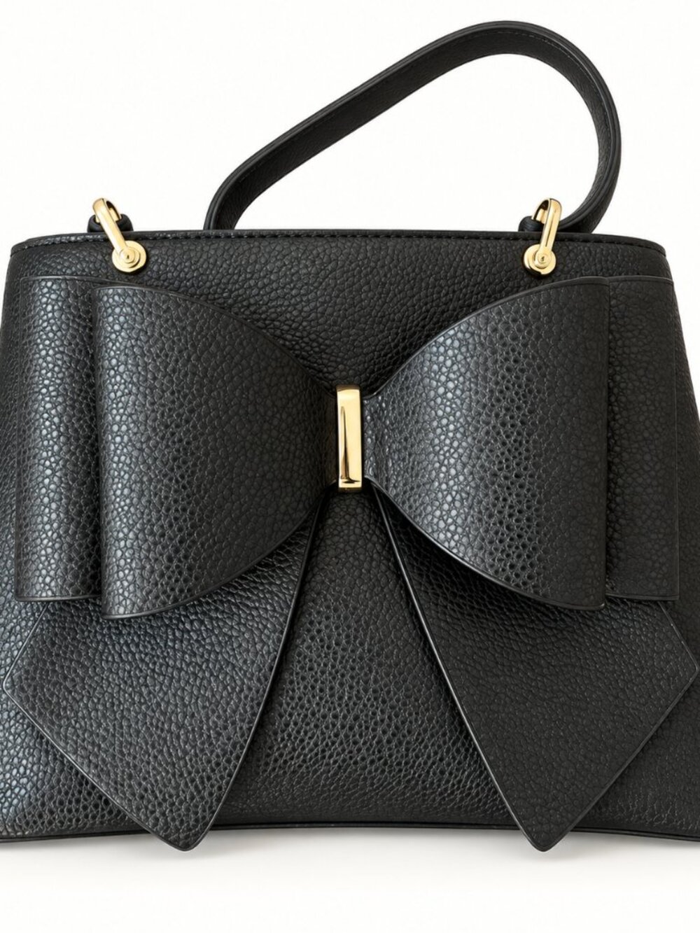 Like Dreams Black Oversized Bow Satchel Handbag Crossbody NWT